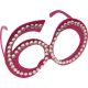 Očala dekorativna, 60-roza z bleščicami