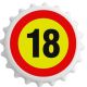 Odpirač magnet: Prometni znak 18, okrogel 6 cm