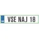 Registrska tablica - VSE NAJ 18, 47x11cm
