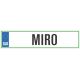 Registrska tablica - MIRO, 47x11cm