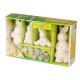 Set za barvanje ZAJČJA DRUŽINA, 2 zajčka 16cm, 2 zajčka 10cm, čopič,  barv