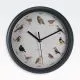 Stenska ura, ptiči, z zvokom, plastična, 25cm