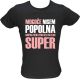 Majica ženska (telirana)-Mogoče nisem popolna M-črna