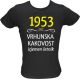 Majica ženska (telirana)-1953, vrhunska kakovost, izjemen letnik M-črna