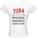 Majica ženska (telirana)-1984, vrhunska kakovost, izjemen letnik XL-bela
