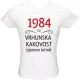 Majica ženska (telirana)-1984, vrhunska kakovost, izjemen letnik S-bela