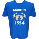 Majica-Made in 1954 noge L-modra