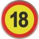 Magnet: Prometni znak 18, okrogel 6 cm