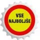 Odpirač magnet: Prometni znak vse najboljše, okrogel 6 cm