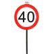 Prometni znak 40 na palici, fi 26 cm