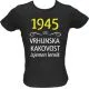 Majica ženska (telirana)-1945, vrhunska kakovost, izjemen letnik L-črna