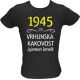 Majica ženska (telirana)-1945, vrhunska kakovost, izjemen letnik XL-črna