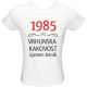 Majica ženska (telirana)-1985, vrhunska kakovost, izjemen letnik S-bela