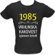 Majica ženska (telirana)-1985, vrhunska kakovost, izjemen letnik S-črna