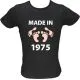 Majica ženska (telirana)-Made in 1975 noge S-črna