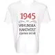 Majica-1945, vrhunska kakovost, izjemen letnik L-bela