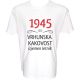 Majica-1945, vrhunska kakovost, izjemen letnik XXL-bela