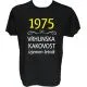 Majica-1975, vrhunska kakovost, izjemen letnik XXL-črna