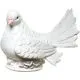 Hranilnik, bela ptica, 15x18 cm, polymasa