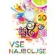Voščilo, čestitka bela, zvezde, za 20 let
