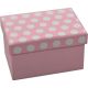 Darilna škatla Pink polka - kvadratna, 10x7x6cm