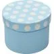 Darilna škatla Blue polka - okrogla, 8x8x6cm