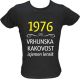 Majica ženska (telirana)-1976, vrhunska kakovost, izjemen letnik XL-črna