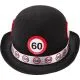 Party klobuk, črn, prometni znak 60