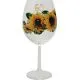Kozarec za vino poslikan - sončnice, 60let, 0.58l
