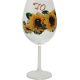 Kozarec za vino poslikan, sončnice, 70let, 0.58L