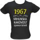 Majica ženska (telirana)-1967, vrhunska kakovost, izjemen letnik M-črna