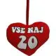 Srček Vse naj 20,19x14cm