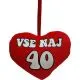 Srček Vse naj 40,19x14cm
