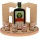 Stojalo za Jagermeister 0,7l in 6 kozarcev za 60 let