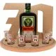 Stojalo za Jagermeister 0,7l in 6 kozarcev za 70 let