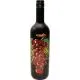 Vino Merlot, 0.75L, poslikana steklenica - grozd - rdeč