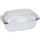 Pekač s pokrovom, steklen, 5.1l, 23x4x9cm