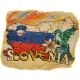 Magnet kamen, zastava Slovenia, 7.5x5.5cm