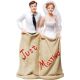 Poročni par v žaklju, "Just married", 12x7.5cm