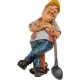 Figura iz polimase, delavec, 15cm