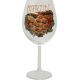 Kozarec za vino poslikan - grozd bel, Martin, 0.58l