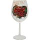 Kozarec za vino poslikan - grozd rdeč, Martin, 0.58l