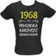 Majica ženska (telirana)-1968, vrhunska kakovost, izjemen letnik M-črna