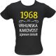 Majica ženska (telirana)-1968, vrhunska kakovost, izjemen letnik L-črna