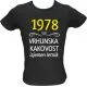 Majica ženska (telirana)-1978, vrhunska kakovost, izjemen letnik M-črna