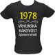 Majica ženska (telirana)-1978, vrhunska kakovost, izjemen letnik M-črna