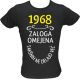 Majica ženska (telirana)-1968, zaloga omejena, takšnih ne delajo več M-črna