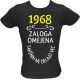 Majica ženska (telirana)-1968, zaloga omejena, takšnih ne delajo več XL-črna