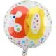 Balon napihljiv, za helij, okrogel s pikami, 30, 45cm