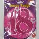 Broška "18" roza - fi 15cm